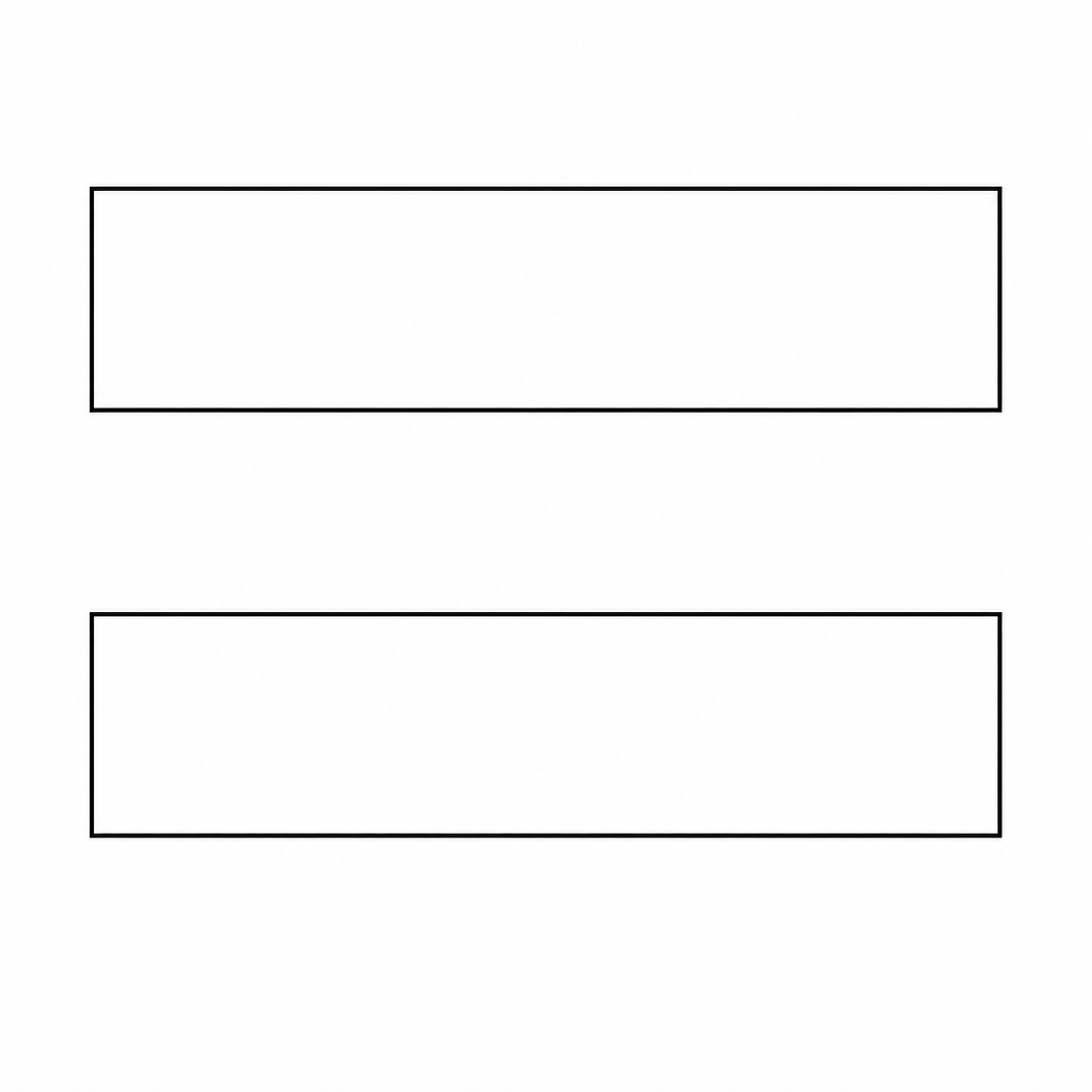 Two separate rectangles: once the first is finished, the pen must be lifted to start the second.