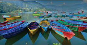 Empty boats sit high in the water, because they need to displace only a little water.