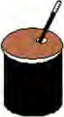The tin with the black surface: it absorbs the most heat, and once hot it also emits the most.