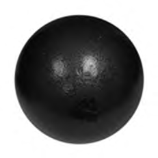 The shot: a solid ball of iron or another metal