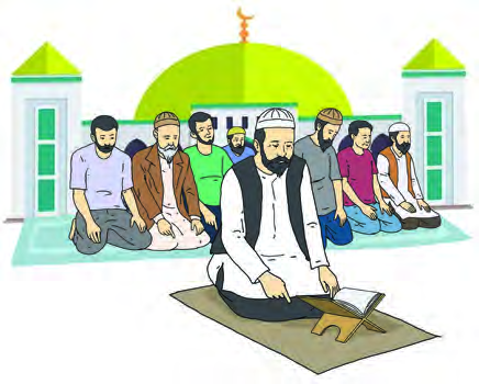 इदको दिन मस्जिदमा सँगै भेला भएर नमाज पढ्ने चलन, जुन यस पर्वको सुरुआत हो।