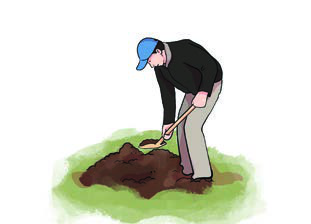 A man in a cap digging a hole in his garden at dawn: the sight that convinces Ramesh and Ramila that something terrible has happened next door.