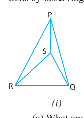 Triangular based pyramid PQRS: the base QRS is a triangle