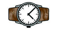 A watch is used for telling the time.