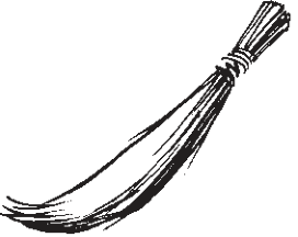 A broom is used for sweeping the floor.