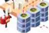 Stored data being carried away from a company's servers.