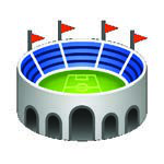 The stadium, one of the places on the town map used for asking and answering.