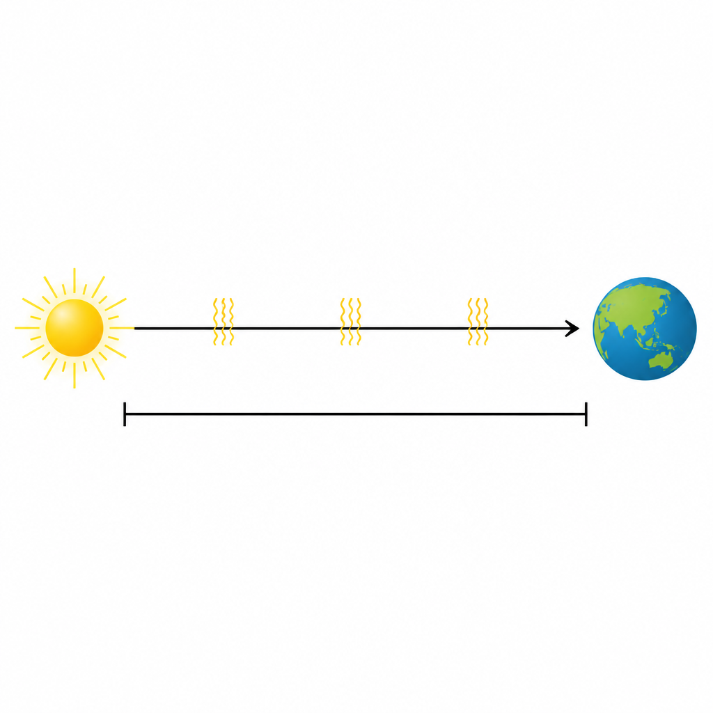 One light year is the length of the path that light covers in one year.