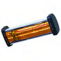 An infrared heater. The infrared waves coming from its tubes deliver heat directly.
