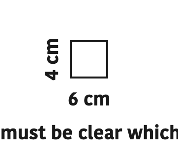 Before putting numbers into the formula, it must be clear which side is the length and which is the breadth.