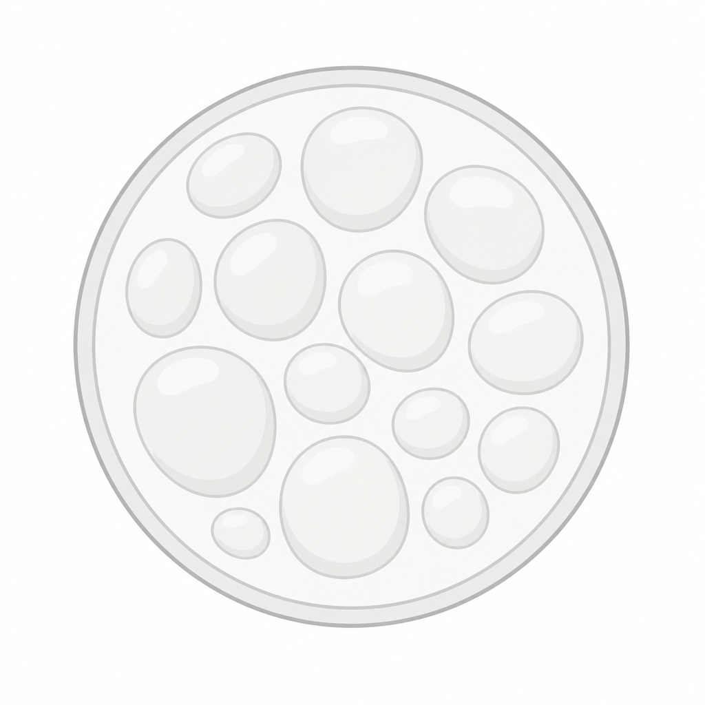 A leucoplast, colourless and spherical, with stored nutrients inside it.