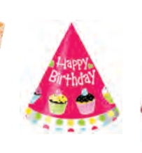 A birthday cap is the curved surface of a cone, with no base.