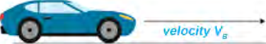 Every vehicle has a velocity of its own. Before any relative velocity can be worked out, each vehicle's velocity is given a name in just this way, here velocity V_B.