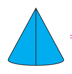 A paper cone, to be cut along one slant line.