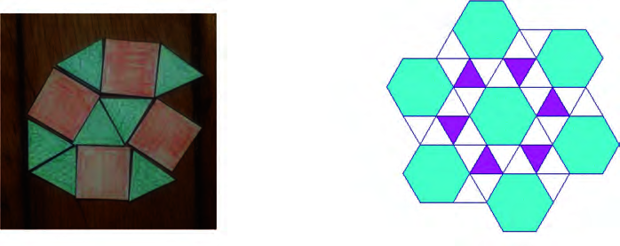 Two coverings in which more than one kind of regular polygon meets at every corner, with the same arrangement repeating at each corner.