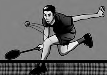 An underhand stroke: the player lunges low and swings the racket from below to reach a shuttlecock under shoulder height.