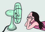 Asking permission at home: "Do you mind if I turn the fan on?" checks with the other person before acting.