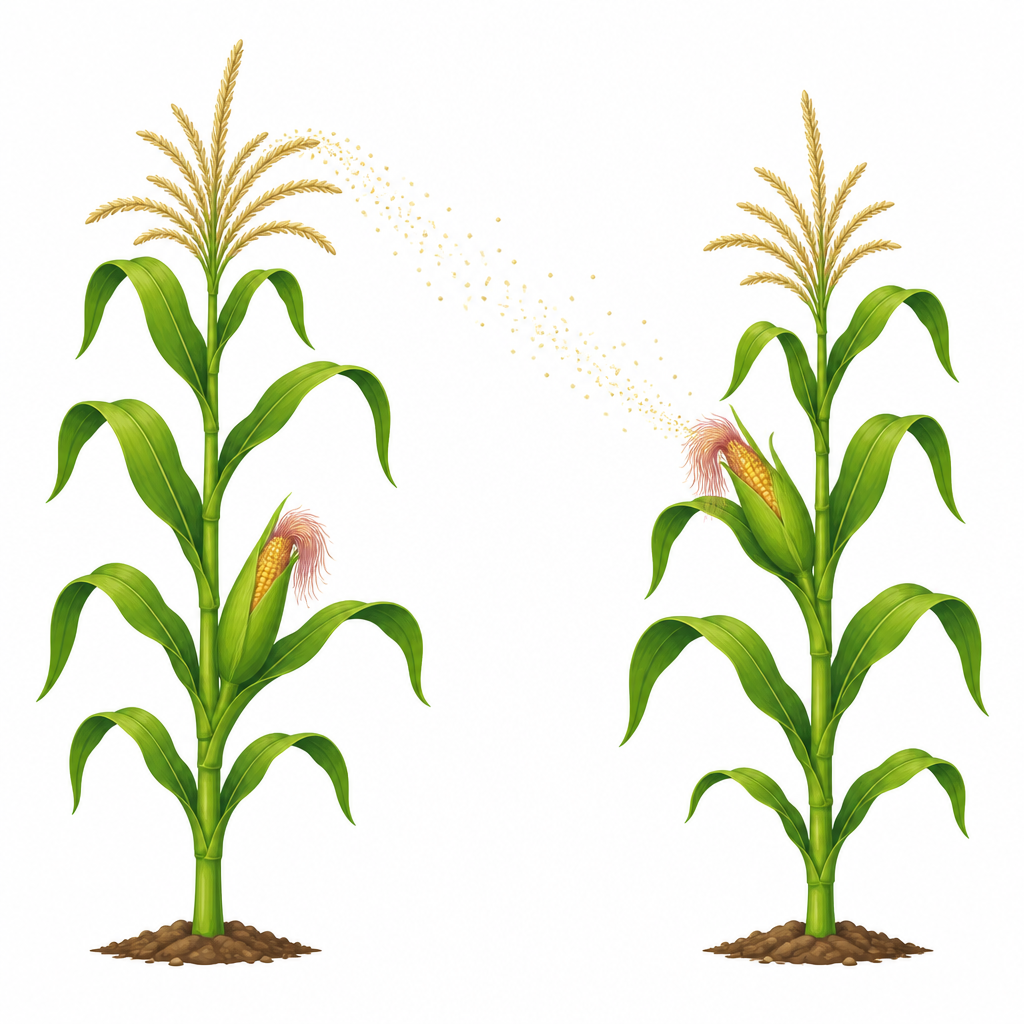 Anemophily is what happens when the wind lifts pollen and carries it to another plant.