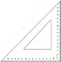 One edge of the set square must lie exactly along the given line, otherwise the new line will not come out parallel.