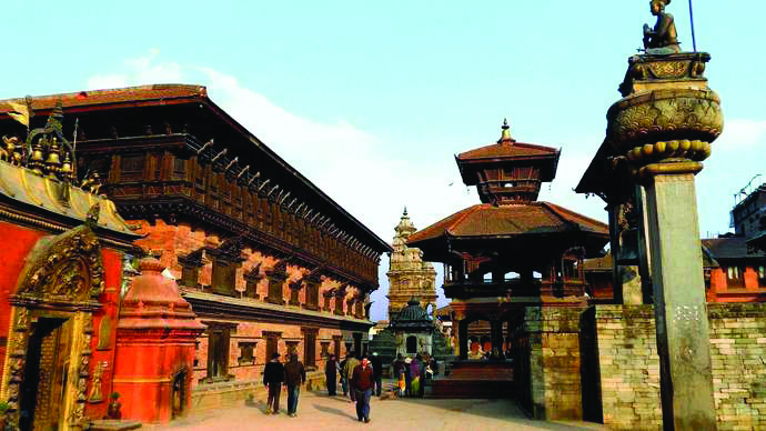 Temples, courtyards and carved wooden windows of the old city, the heritage that made the valley a World Heritage site.