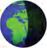 The Earth receives the Sun's heat by radiation, across the empty space that lies between them.