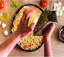 Step 7: Grate cheese over the top.