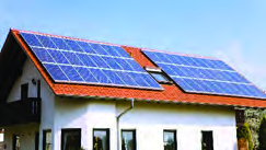 Solar panels set across a roof; each panel is a group of many photovoltaic cells.