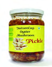 Mushroom pickle sealed in a jar; it keeps for at least 6 months at 20 to 22 degrees Celsius.