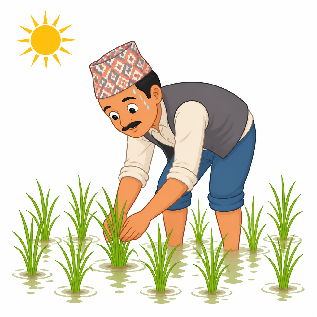 किसानको पसिनाबाटै अन्नबाली फल्छ, त्यसैले किसान जीवनदायिनी अमृत उपार्जन गर्ने व्यक्ति हो।
