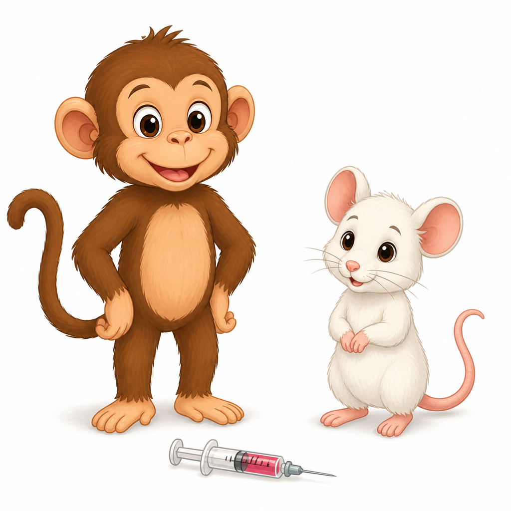 Testing the sample vaccine on selected animals.