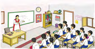 A teacher tells her class the rule that comes from the school: you have to be disciplined at all times.