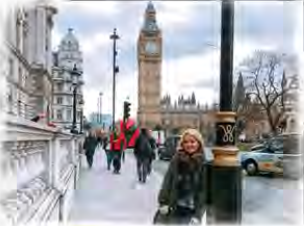 A traveller back from London can say: "I have visited London."