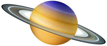 Saturn, the planet everyone recognises by its wide rings.