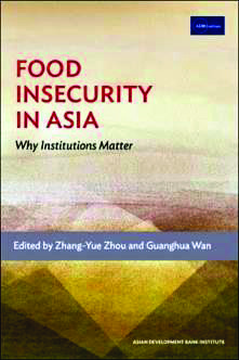 A research publication on food insecurity in Asia, one product of ADBI's research programme.