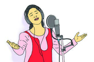 A singer can sing well because she has trained her voice.