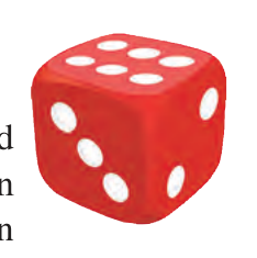 The die can land showing any number from 1 to 6.