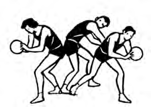 Pivoting: the player turns by stepping with one foot while the foot that landed first stays on the ground.