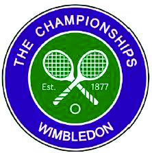 The emblem of The Championships, Wimbledon, carrying its founding year, 1877.