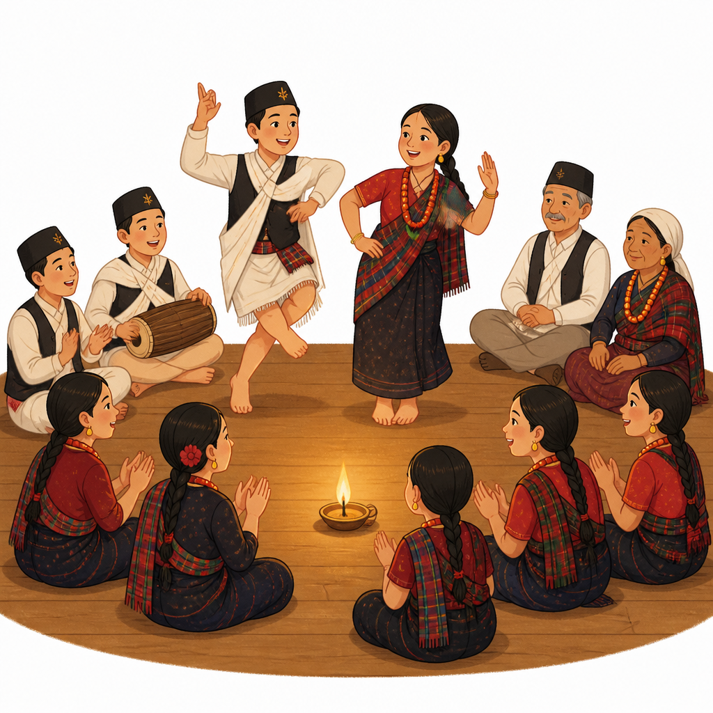 अभिभावकसहित युवा युवती भेला भई गीत नाच गरेको देखेपछि रोदी केवल मनोरञ्जन नभई सिकाइको ठाउँ पनि हो भन्ने बुझिन्छ।