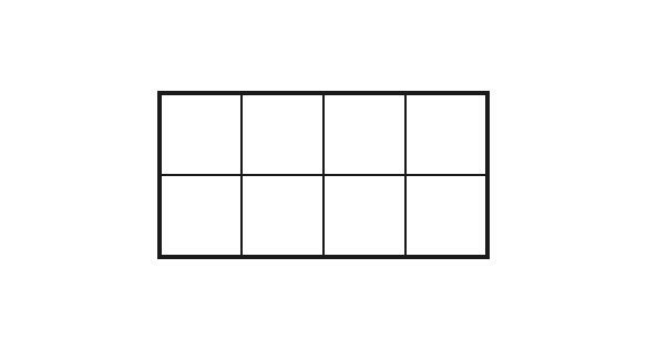 Counting the squares inside the shape gives its area, and here 8 squares fit inside, so the area is 8 square units.