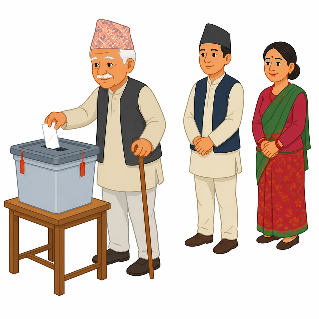 मतदान गर्नु नागरिकले पूरा गर्ने महत्त्वपूर्ण कर्तव्य हो।
