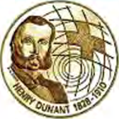 पदकमा कुँदिएको 'HENRY DUNANT 1828-1910' ले उनको जन्म र मृत्युको वर्ष देखाउँछ।