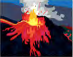 The molten rock pouring from a volcano has both mass and volume, so it is matter.