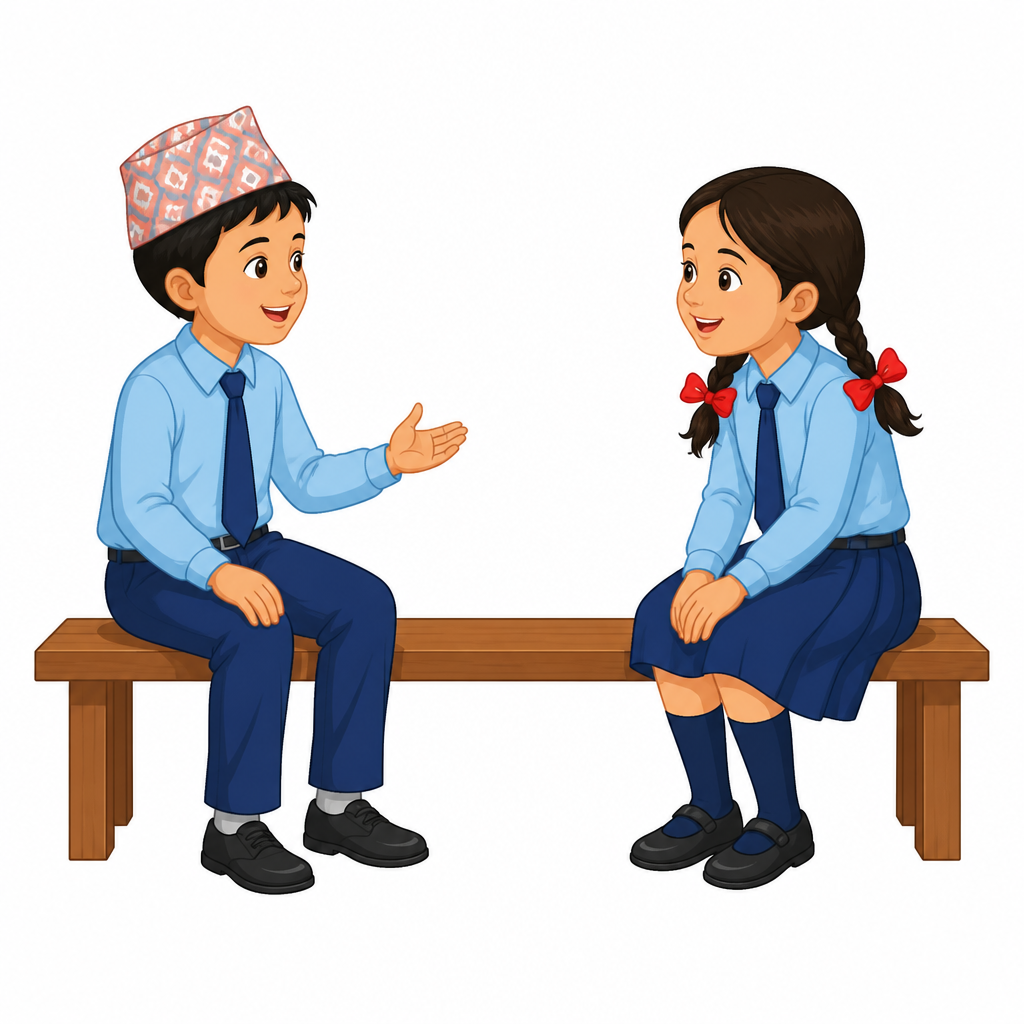 एउटा बोल्दा अर्कोले ध्यान दिएर सुनिरहेको अवस्था । दोहोरो सञ्चारमा बोल्ने र सुन्ने पालो दुवैतिर फर्किन्छ भन्ने यसैले देखाउँछ ।