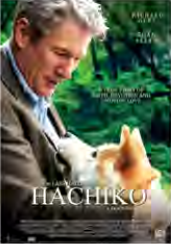 The film's poster shows the professor and his Akita dog, the two characters the whole story rests on.