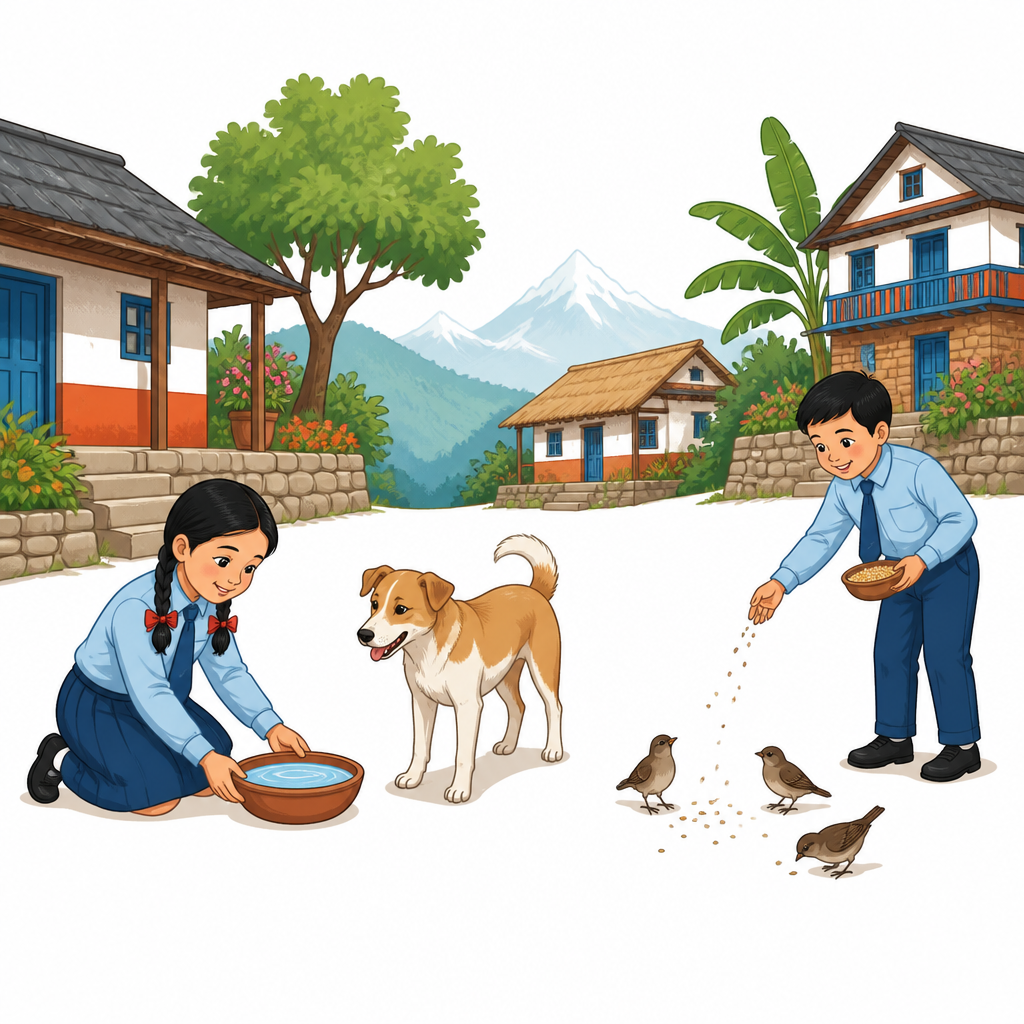 प्राणीहरू पनि विनाकष्ट बाँच्न पाउनुपर्छ भन्ने कुरा दैनिक व्यवहारबाटै देखिन्छ ।