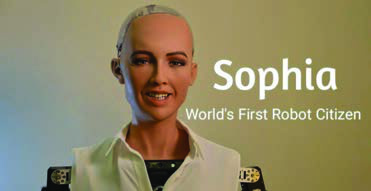 Sophia, the social humanoid robot. Her human-like face and speech are what made her the main attraction of the conference.