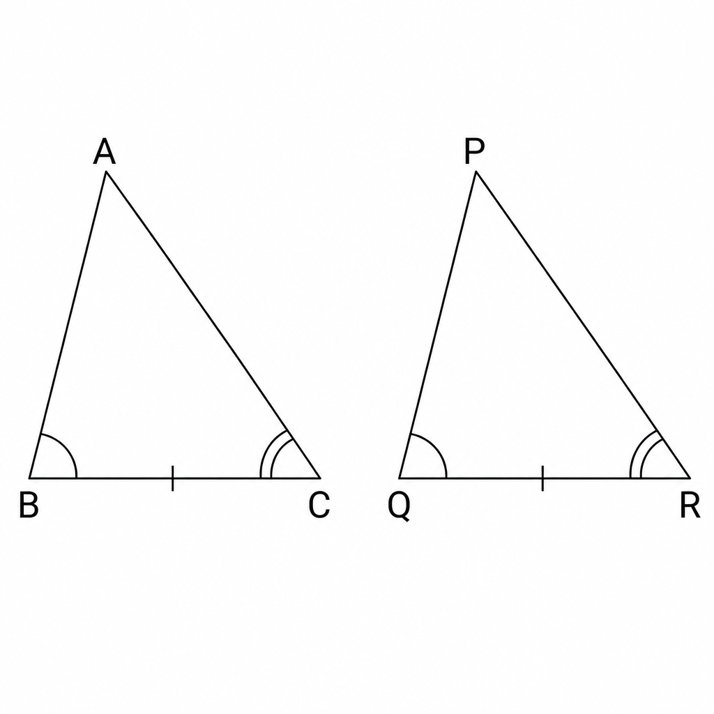 The marked side lies between the two marked angles.
