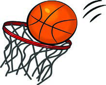 Basketball: the ball must pass down through the hoop and net to score.