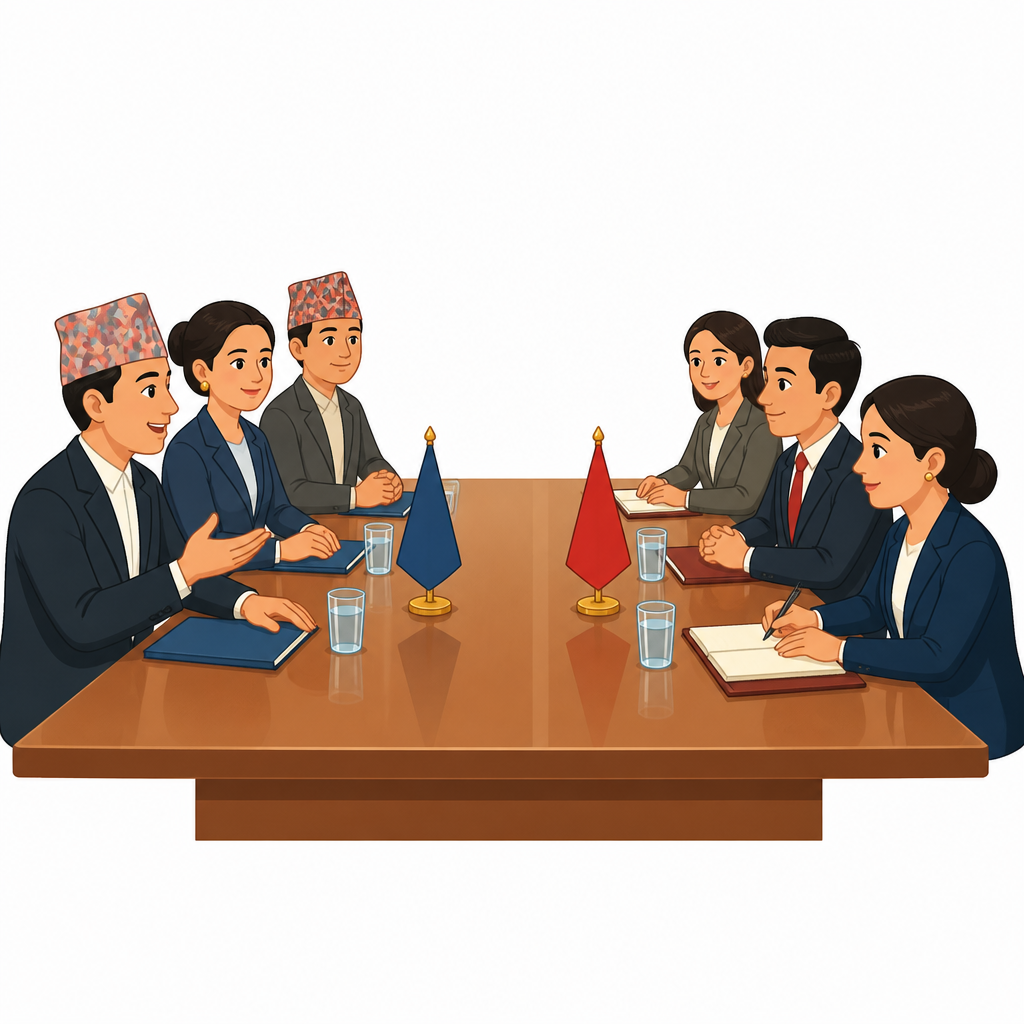 दुई देशका प्रतिनिधिबिचको औपचारिक छलफल, जुन सन्धि सम्झौताअघि कूटनीतिक नियोगले अगाडि बढाउँछ।